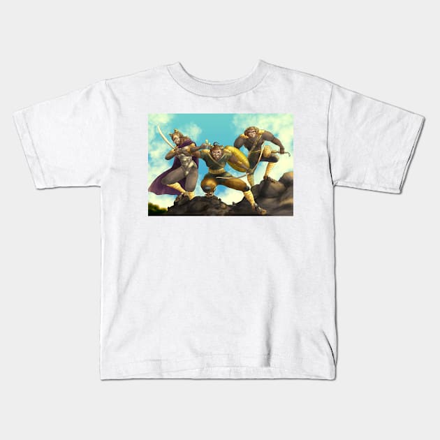 Three Hoarggs Kids T-Shirt by reynoldjay